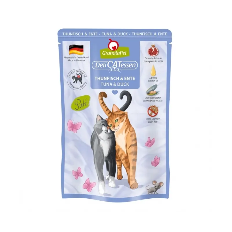 Katzen Nassfutter GranataPet Delicatessen Pouch Thunfisch & Ente...