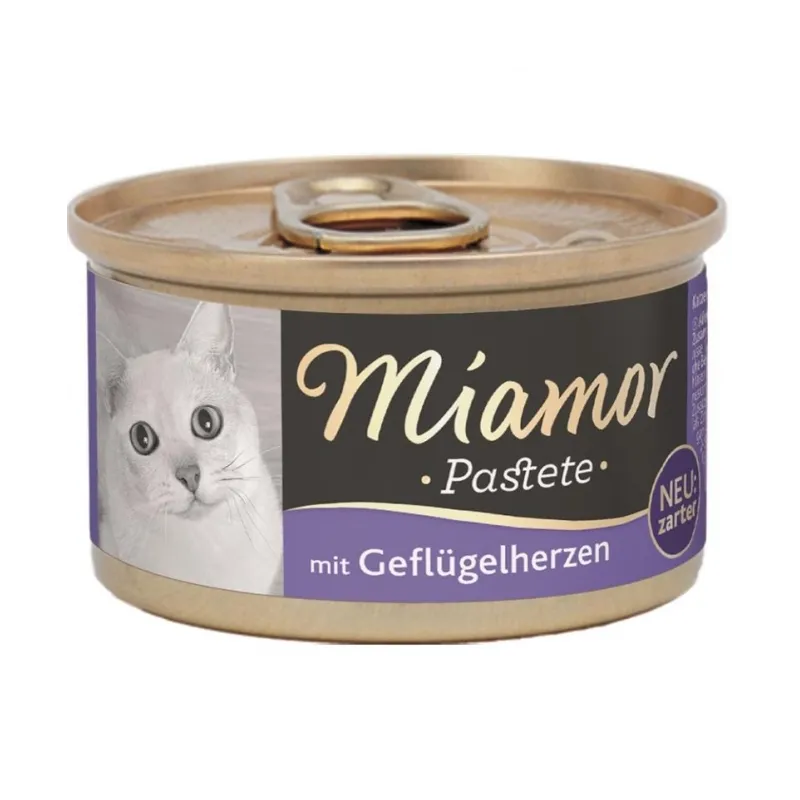 Katzen Nassfutter Miamor Pastete Geflügelherzen 85g jetzt online