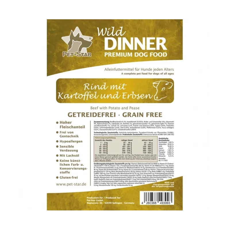Getreidefrei Wild Dinner Rind - Getreidefrei - 3 kg jetzt online