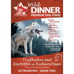 Hundetrockenfutter Wild Dinner Truthahn - Getreidefrei - 12 kg...