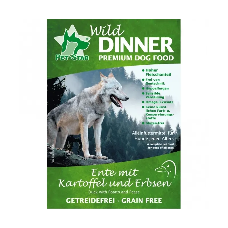 Hundetrockenfutter Wild Dinner Ente - Getreidefrei - 3 kg jetzt online